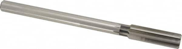 Interstate - 0.799" High Speed Steel 6 Flute Chucking Reamer - Straight Flute, 5/8" Straight Shank, 2-1/2" Flute Length, 9-1/2" OAL - Americas Industrial Supply