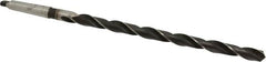 Interstate - 43/64", 2MT 118° Point High Speed Steel Taper Shank Drill Bit - Oxide Finish, 10" Flute Length, 15" OAL, Spiral Flute, Series 502 - Americas Industrial Supply