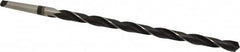 Interstate - 49/64", 2MT 118° Point High Speed Steel Taper Shank Drill Bit - Oxide Finish, 12" Flute Length, 18" OAL, Spiral Flute, Series 502 - Americas Industrial Supply