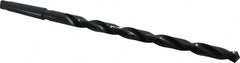 Interstate - 55/64", 3MT 118° Point High Speed Steel Taper Shank Drill Bit - Oxide Finish, 12" Flute Length, 18" OAL, Spiral Flute, Series 502 - Americas Industrial Supply