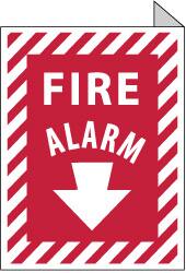 NMC - Fire Alarm, Aluminum Fire Sign - 9" Wide x 12" High - Americas Industrial Supply