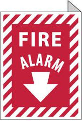 NMC - Fire Alarm, Aluminum Fire Sign - 9" Wide x 12" High - Americas Industrial Supply