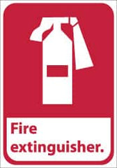 NMC - Fire Extinguisher, Aluminum Fire Sign - 10" Wide x 14" High - Americas Industrial Supply