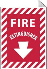 NMC - Fire Extinguisher, Aluminum Fire Sign - 9" Wide x 12" High - Americas Industrial Supply