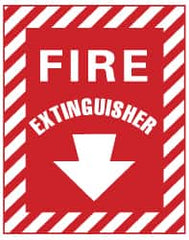 NMC - Fire Extinguisher, Aluminum Fire Sign - 9" Wide x 12" High - Americas Industrial Supply
