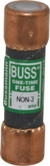 Cooper Bussmann - 125 VDC, 250 VAC, 3 Amp, Fast-Acting General Purpose Fuse - Fuse Holder Mount, 50.8mm OAL, 50 at AC/DC kA Rating, 9/16" Diam - Americas Industrial Supply