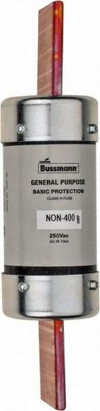 Cooper Bussmann - 125 VDC, 250 VAC, 400 Amp, Fast-Acting General Purpose Fuse - Bolt-on Mount, 8-5/8" OAL, 10 (RMS Symmetrical) kA Rating, 2-1/16" Diam - Americas Industrial Supply