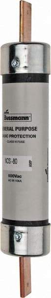 Cooper Bussmann - 600 VAC, 80 Amp, Fast-Acting General Purpose Fuse - Bolt-on Mount, 7-7/8" OAL, 10 (RMS Symmetrical) kA Rating, 1-5/16" Diam - Americas Industrial Supply