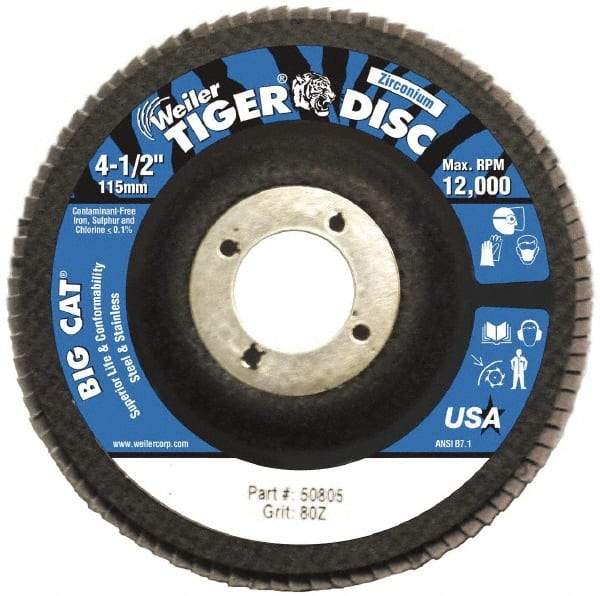 Weiler - Flap Disc - Phenolic Backing, Arbor Attaching System - Americas Industrial Supply