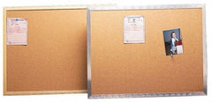 UNIVERSAL - 24" Wide x 18" High Open Cork Bulletin Board - Aluminum Frame, Natural Tan - Americas Industrial Supply