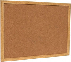 UNIVERSAL - 24" Wide x 18" High Open Cork Bulletin Board - Wood Frame, Natural Tan - Americas Industrial Supply