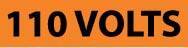 NMC - Electrical Markers Label - Legend: 110 Volts, English, Black & Orange, 9" Long x 2-1/4" High, Sign Muscle Finish - Americas Industrial Supply