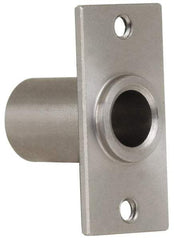 Gibraltar - 5/16" Pin Diam, #6-32 Mounting Hole, Rectangle Flange, Stainless Steel Quick Release Pin Receptacle - 1" Between Mount Hole Center, 0.783" Depth, 15/32" Diam, Grade 303 - Americas Industrial Supply