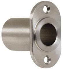 Gibraltar - 1/2" Pin Diam, #10-32 Mounting Hole, Oblong Flange, Stainless Steel Quick Release Pin Receptacle - 1-1/8" Between Mount Hole Center, 1.195" Depth, 3/4" Diam, Grade 303 - Americas Industrial Supply
