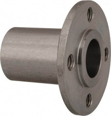 Gibraltar - 1/2" Pin Diam, #10-32 Mounting Hole, Round Flange, Stainless Steel Quick Release Pin Receptacle - 1-1/8" Between Mount Hole Center, 1.195" Depth, 3/4" Diam, Grade 303 - Americas Industrial Supply