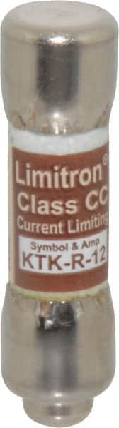 Cooper Bussmann - 600 VAC, 12 Amp, Fast-Acting General Purpose Fuse - Fuse Holder Mount, 1-1/2" OAL, 200 at AC (RMS) kA Rating, 13/32" Diam - Americas Industrial Supply