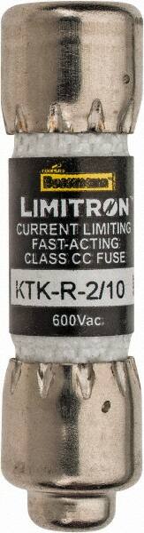 Cooper Bussmann - 600 VAC, 0.2 Amp, Fast-Acting General Purpose Fuse - Fuse Holder Mount, 1-1/2" OAL, 200 at AC (RMS) kA Rating, 13/32" Diam - Americas Industrial Supply