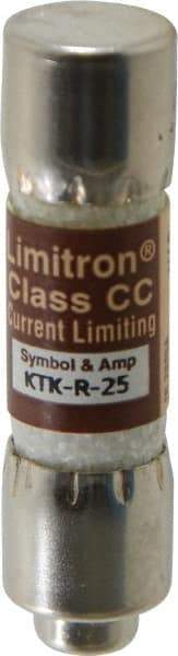 Cooper Bussmann - 600 VAC, 25 Amp, Fast-Acting General Purpose Fuse - Fuse Holder Mount, 1-1/2" OAL, 200 at AC (RMS) kA Rating, 13/32" Diam - Americas Industrial Supply