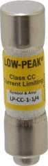 Cooper Bussmann - 300 VDC, 600 VAC, 1.25 Amp, Time Delay General Purpose Fuse - Fuse Holder Mount, 1-1/2" OAL, 20 at DC, 200 at AC (RMS) kA Rating, 13/32" Diam - Americas Industrial Supply