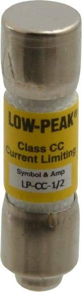 Cooper Bussmann - 300 VDC, 600 VAC, 0.5 Amp, Time Delay General Purpose Fuse - Fuse Holder Mount, 1-1/2" OAL, 20 at DC, 200 at AC (RMS) kA Rating, 13/32" Diam - Americas Industrial Supply