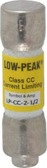 Cooper Bussmann - 300 VDC, 600 VAC, 2.5 Amp, Time Delay General Purpose Fuse - Fuse Holder Mount, 1-1/2" OAL, 20 at DC, 200 at AC (RMS) kA Rating, 13/32" Diam - Americas Industrial Supply