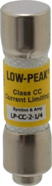 Cooper Bussmann - 300 VDC, 600 VAC, 2.25 Amp, Time Delay General Purpose Fuse - Fuse Holder Mount, 1-1/2" OAL, 20 at DC, 200 at AC (RMS) kA Rating, 13/32" Diam - Americas Industrial Supply