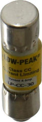 Cooper Bussmann - 300 VDC, 600 VAC, 30 Amp, Time Delay General Purpose Fuse - Fuse Holder Mount, 1-1/2" OAL, 20 at DC, 200 at AC (RMS) kA Rating, 13/32" Diam - Americas Industrial Supply