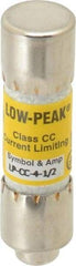 Cooper Bussmann - 150 VDC, 600 VAC, 4.5 Amp, Time Delay General Purpose Fuse - Fuse Holder Mount, 1-1/2" OAL, 20 at DC, 200 at AC (RMS) kA Rating, 13/32" Diam - Americas Industrial Supply