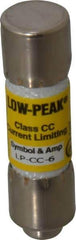 Cooper Bussmann - 150 VDC, 600 VAC, 6 Amp, Time Delay General Purpose Fuse - Fuse Holder Mount, 1-1/2" OAL, 20 at DC, 200 at AC (RMS) kA Rating, 13/32" Diam - Americas Industrial Supply