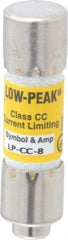 Cooper Bussmann - 150 VDC, 600 VAC, 8 Amp, Time Delay General Purpose Fuse - Fuse Holder Mount, 1-1/2" OAL, 20 at DC, 200 at AC (RMS) kA Rating, 13/32" Diam - Americas Industrial Supply