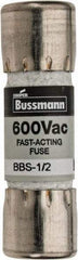 Cooper Bussmann - 600 VAC, 0.5 Amp, Fast-Acting General Purpose Fuse - Fuse Holder Mount, 1-3/8" OAL, 10 at AC kA Rating, 13/32" Diam - Americas Industrial Supply