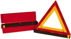 NMC - 3 Piece, Emergency Warning Triangle Safety Kit - Three Reflective Triangles in Plastic Carrying Case - Americas Industrial Supply