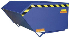 Vestil - 2,000 Lb Load Capacity, 1 Cu Yd, Steel Self-Dumping Hopper - 48-7/16" Wide x 51-1/4" Long x 28-1/4" High, Blue - Americas Industrial Supply