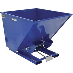 Vestil - 4,000 Lb Load Capacity, 2 Cu Yd, Steel Self-Dumping Hopper - 56-1/4" Wide x 69" Long x 52" High, Blue - Americas Industrial Supply