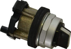 Eaton Cutler-Hammer - 30-1/2mm Mount Hole, 2 Position, Knob Operated, Selector Switch Only - Black, Maintained (MA) - Maintained (MA), Nonilluminated, Oil and Watertight - Americas Industrial Supply