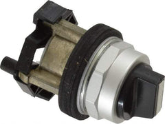 Eaton Cutler-Hammer - 30-1/2mm Mount Hole, 3 Position, Knob Operated, Selector Switch Only - Black, Maintained (MA) - Maintained (MA) - Maintained (MA), Nonilluminated, Oil and Watertight - Americas Industrial Supply