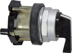 Eaton Cutler-Hammer - 30-1/2mm Mount Hole, 2 Position, Lever Operated, Selector Switch Only - Black, Maintained (MA) - Maintained (MA), Nonilluminated, Oil and Watertight - Americas Industrial Supply