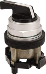 Eaton Cutler-Hammer - 30-1/2mm Mount Hole, 3 Position, Lever Operated, Selector Switch Only - Black, Maintained (MA) - Maintained (MA) - Maintained (MA), Nonilluminated, Oil and Watertight - Americas Industrial Supply