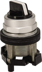 Eaton Cutler-Hammer - 30-1/2mm Mount Hole, 2 Position, Knob Operated, Selector Switch Only - Black, Maintained (MA) - Momentary (MO), Nonilluminated, Oil and Watertight - Americas Industrial Supply