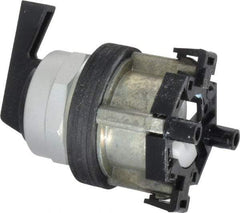 Eaton Cutler-Hammer - 30-1/2mm Mount Hole, 3 Position, Lever Operated, Selector Switch Only - Black, Momentary (MO) - Maintained (MA) - Momentary (MO), Nonilluminated, Oil and Watertight - Americas Industrial Supply