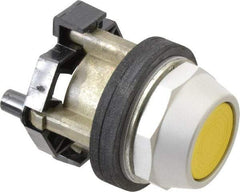 Eaton Cutler-Hammer - 30-1/2mm Mount Hole, Flush, Pushbutton Switch - Yellow Pushbutton, Nonilluminated, Momentary (MO) - Americas Industrial Supply