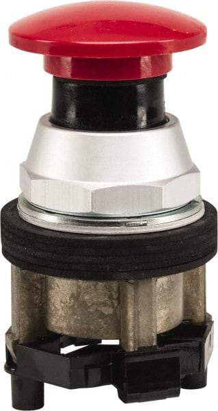 Eaton Cutler-Hammer - 30.5mm Mount Hole, 30.5mm Extended Mushroom Head, Pushbutton Switch Only - Round, Red Pushbutton, Nonilluminated, Momentary (MO), Corrosion Resistant, Oiltight & Watertight - Americas Industrial Supply
