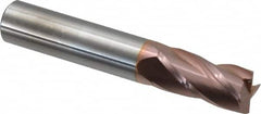 SGS - 1/2", 1" LOC, 1/2" Shank Diam, 3" OAL, 4 Flute, Solid Carbide Square End Mill - Single End, TiCN Finish, Spiral Flute, 30° Helix, Centercutting, Right Hand Cut, Right Hand Flute, Series 1 - Americas Industrial Supply