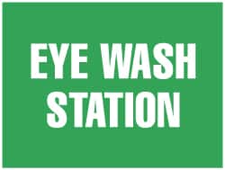 NMC - "Eye Wash Station", 7" Long x 10" Wide, Rigid Plastic Safety Sign - Rectangle, 0.05" Thick, Use for First Aid - Americas Industrial Supply