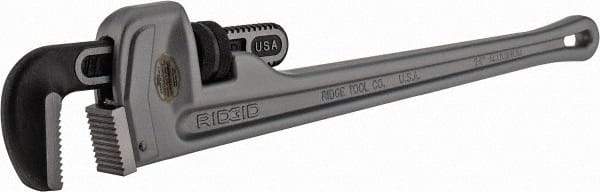 Ridgid - 24" Aluminum Straight Pipe Wrench - 3" Pipe Capacity - Americas Industrial Supply