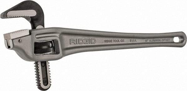Ridgid - 18" Aluminum Offset Pipe Wrench - 2-1/2" Pipe Capacity - Americas Industrial Supply