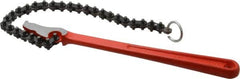 Ridgid - 2" Max Pipe Capacity, 15-3/4" Long, Chain Wrench - 4" Actual OD, 12" Handle Length - Americas Industrial Supply