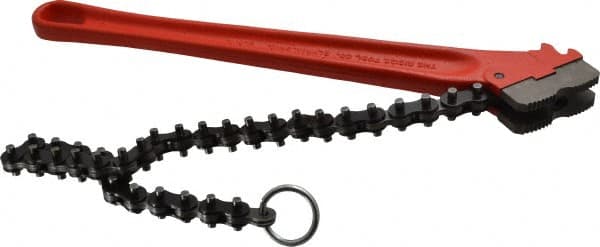 Ridgid - 2" Max Pipe Capacity, 18-1/2" Long, Chain Wrench - 5" Actual OD, 14" Handle Length - Americas Industrial Supply