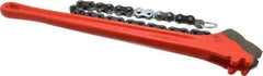 Ridgid - 2-1/2" Max Pipe Capacity, 20-1/4" Long, Chain Wrench - 5" Actual OD, 18" Handle Length - Americas Industrial Supply