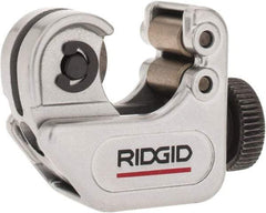 Ridgid - 1/8" to 5/8" Pipe Capacity, Mini Tube Cutter - Cuts Copper, Aluminum, Brass, Plastic - Americas Industrial Supply